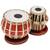 Tabla Drum Set, 2.5 Kg Red Painted Designer Brass Bayan, Sheesham Wood Dayan, Hand Made Drum Skin, Camel Leather Strap