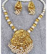 Bunched Pearl Laxmi South Indian Necklace Set