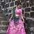 Multicolor digital print silk semi stitched lehenga with dupatta