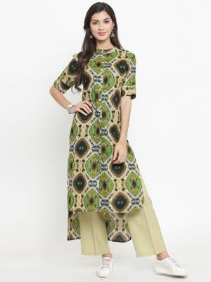 Indibelle Multicolor woven cotton kurtis 1