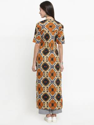Indibelle Multicolor woven cotton kurtis 3
