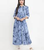 Dark-blue woven cotton kurtis