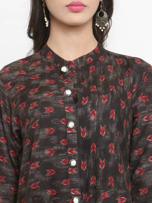 Grey woven viscose rayon kurtis 2