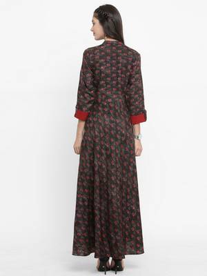 Grey woven viscose rayon kurtis 3
