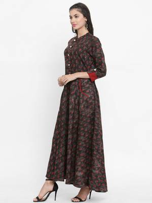 Grey woven viscose rayon kurtis 4