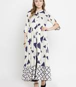 Indibelle Beige woven viscose rayon kurtis