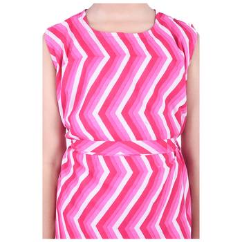 Pink printed cotton kids-frocks 5
