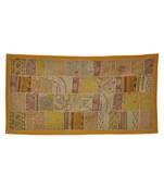 Patchwork Embroidery Beads Sequins And Mirror Work wall Hanging 40 X 20 Inches