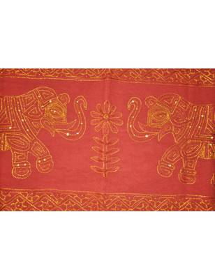 Lal Haveli Designer Embroidered Decorative wall Cotton Elephant wall Hanging 2