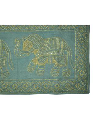 Handmade Embroidered Work Elephant wall Hanging 65 X 17 Inches 3