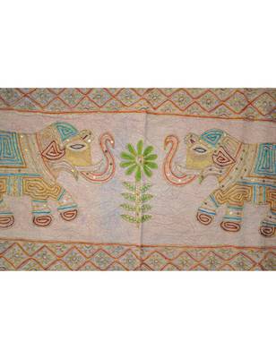 Designer Embroidery Work Cotton Tapestry wall Hanging Elephant 65 X 17 Inches 2