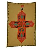 Lal Haveli Patchwork Home Decor wall Hanging Indian Cotton Table Throw 36 X 53 Inches