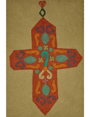 Lal Haveli Cotton wall Hanging Ethnic Patchwork Tapestry Vintage wall Art 36 X 53 Inches 2
