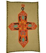 Lal Haveli Cotton wall Hanging Patchwork Tapestry Handmade Hanging Table 36 X 53 Inches