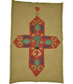 Lal Haveli wall Hanging Cotton Vintage wall Art Patchwork Tapestry Size 36 X 53 Inches