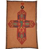 Lal Haveli Vintage Patchwork Cotton wall Hanging Ethnic wall Decor 36 X 53 Inches