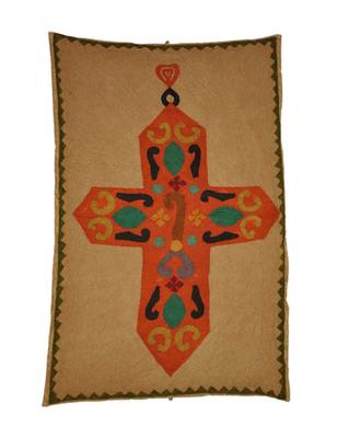 Lal Haveli Ethnic wall Hanging Cotton Patchwork Tapestry Vintage wall Art 36 X 53 Inches 1