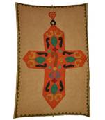 Lal Haveli Ethnic wall Hanging Cotton Patchwork Tapestry Vintage wall Art 36 X 53 Inches