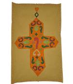 Lal Haveli Patchwork wall Hanging wall Art Cotton Vintage Tapestry 36 X 53 Inches