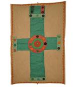 Lal Haveli Ethnic wall Hanging Handmade Patchwork Tapestry Cotton 36 X 53 Inches