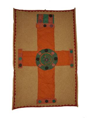Lal Haveli Vintage wall Hanging Ethnic Patchwork Cotton Table Throw 36 X 53 Inches 1