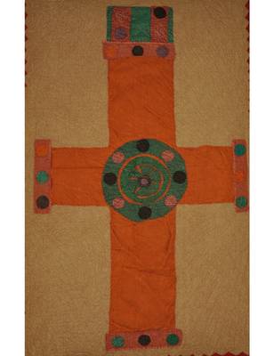Lal Haveli Vintage wall Hanging Ethnic Patchwork Cotton Table Throw 36 X 53 Inches 2