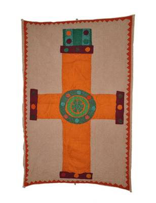 Lal Haveli Cotton wall Hanging Patchwork Table Throw Indian Vintage 36 X 53 Inches 1