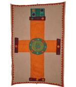 Lal Haveli Cotton wall Hanging Patchwork Table Throw Indian Vintage 36 X 53 Inches