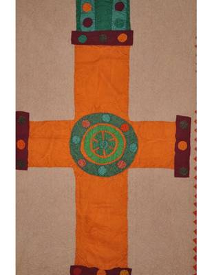 Lal Haveli Cotton wall Hanging Patchwork Table Throw Indian Vintage 36 X 53 Inches 2