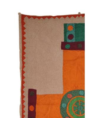 Lal Haveli Cotton wall Hanging Patchwork Table Throw Indian Vintage 36 X 53 Inches 3