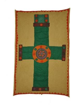 Lal Haveli Ethnic wall Decor Cotton Cross Patchwork wall Hanging Vintage 36 X 55 Inches 1