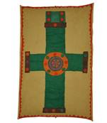 Lal Haveli Ethnic wall Decor Cotton Cross Patchwork wall Hanging Vintage 36 X 55 Inches