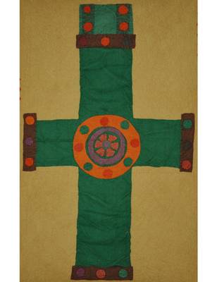 Lal Haveli Ethnic wall Decor Cotton Cross Patchwork wall Hanging Vintage 36 X 55 Inches 2