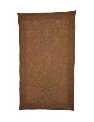 Lal Haveli Handmade Zari Embroidery wall Hanging Traditional Tapestry Cotton 33 X 57 Inches 1