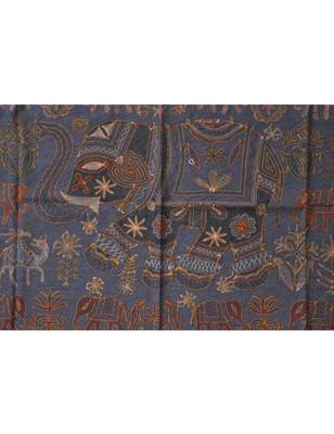Lal Haveli Handmade Embroidery wall Hanging Vintage Cotton Tapestry 35 X 58 Inches 2
