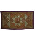 Embroidery wall Hanging wall Art Vintage Cotton Mirror Work 26 X 50 Inches