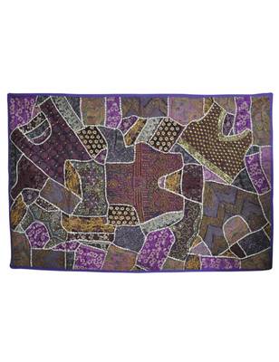 Embroidery wall Hanging Patchwork Tapestry Cotton Ethnic 39 X 59 Inches 1