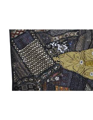 Zari Embroidery wall Hanging Vintage Tapestry Indian Ethnic 26 X 48 Inches 3