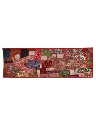 Lal Haveli Decorative Sequins Embroidery Work Design Cotton Handmade wall Hanging 1