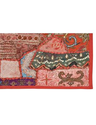 Lal Haveli Decorative Sequins Embroidery Work Design Cotton Handmade wall Hanging 3