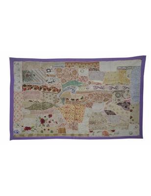 Cotton wall Hanging Embroidered Throw Tapestry Ethnic Traditional 42 X 62 Inches 1