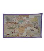Cotton wall Hanging Embroidered Throw Tapestry Ethnic Traditional 42 X 62 Inches