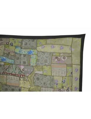 Embroidered Cotton wall Hanging Patchwork Handmade 40 X 58 Inches 3