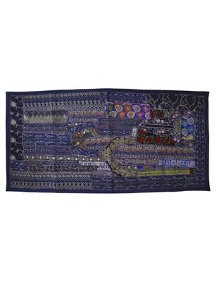 Designer Embroidered Cotton Window Valance Vintage Tapestry 25 X 50 Inches 1