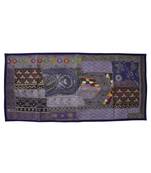 Handmade Decorative Embroidered Work Cotton Wall Runner 24 X 48 Inches
