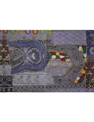 Handmade Decorative Embroidered Work Cotton Wall Runner 24 X 48 Inches 2