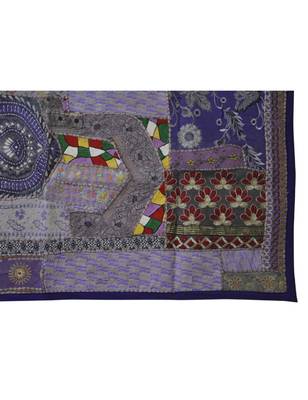 Handmade Decorative Embroidered Work Cotton Wall Runner 24 X 48 Inches 3
