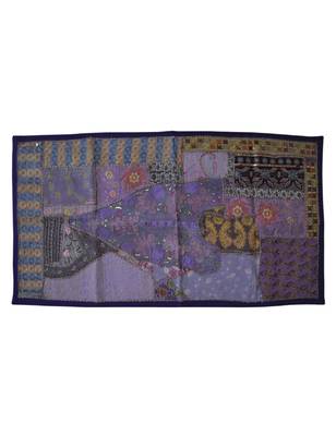 Traditional Design Embroidered Cotton wall Hanging 24 X 48 Inches 1
