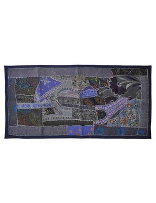 Lal Haveli Handmade Embroidered Work wall Hanging Tapestry 24 X 49 Inches 1