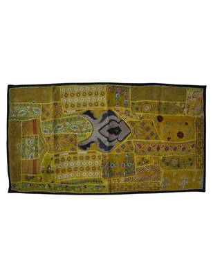 Indian Decorative Embroidered wall Hanging Tapestry 25 X 50 Inches 1